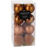 Koopman novogodišnje kugle 8 cm set 16/1 – smeđe
