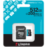 KINGSTON  microSDXC 512GB Canvas Go Plus Gen4 200MB/s A2 U3 V30 Card + Adapter