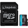 KINGSTON microSDXC 64GB  Canvas Go Plus Gen4 200MB/s A2 U3 V30 Card + Adapter