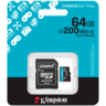 KINGSTON microSDXC 64GB  Canvas Go Plus Gen4 200MB/s A2 U3 V30 Card + Adapter