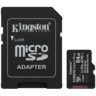 KINGSTON microSDXC 64GB Canvas Select Plus Gen3 100MB/s A1 Card + Adapter