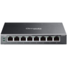 TP-Link ES208GP Omada 8-Port Gigabit Easy Managed Switch with 8-Port PoE+, 8x G PoE+ Ports, 802.3at/af, 64 W PoE Power,  Desktop Steel Case and Fanless,Omada App