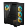 GIGABYTE kućište C500 Panoramic Stealt Mid-tower, ATX, 4x ARGB fans Black