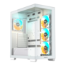 GIGABYTE kućište C500 Panoramic Stealt  Mid-tower, ATX, 4x ARGB fans White
