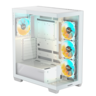 GIGABYTE kućište C500 Panoramic Stealt  Mid-tower, ATX, 4x ARGB fans White