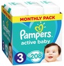 Pampers Active Baby Plus pelene, vel. 3 (6-10kg), 208 kom