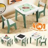 KINDER HOME dječji stol sa stolicama 4 u 1 ,2 vrha,tabla i vrh za slaganje LEGO konstrukotora TF-6808