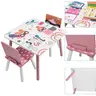 KINDER HOME Drveni dječji stol sa stolicama roze TF-6001