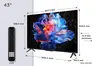TCL LED televizor 43V6C, AiPQ procesor, 4K HDR, Google OS, HDR10, Smart TV, HVA panel, Dolby Audio