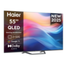 Haier QLED televizor H55S80FUX, 4K Ultra HD, Smart TV, Google TV, HDR, Dolby Audio, Siva