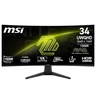 MSI Gaming monitor MAG 346CQ, 34" VA UWQHD 3440x1440, 180Hz, 1ms, AMD FreeSync Premium