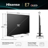 Hisense QLED televizor 75E7Q, 4K Ultra HD, VIDAA U9 Smart TV, Dolby Atmos, DTS Virtual X, Crni
