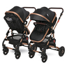 LORELLI dječja kolica 2u1 Alba Premium Pearl Black