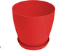 GARDINO saksija LUX 14cm sa podmetačem crvena