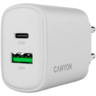 CANYON punjač OnCharge 200 20W 1xPD 1xQC EU White