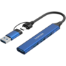 CANYON hub DS-02 4in1 USB-A/C Blue, CNS-TDS02BL