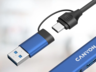 CANYON hub DS-02 4in1 USB-A/C Blue, CNS-TDS02BL