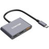 CANYON hub DS-4 3in1 USB-C Grey, CNS-TDS4