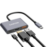 CANYON hub DS-4 3in1 USB-C Grey, CNS-TDS4