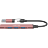CANYON hub DS-02 4in1 USB-A/C Pink, CNS-TDS02P