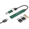 CANYON hub DS-02 4in1 USB-A/C Green, CNS-TDS02GR