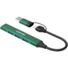 CANYON hub DS-02 4in1 USB-A/C Green, CNS-TDS02GR