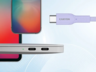 CANYON kabel  60CL C-C 60W COLOR Braided 1m Purple