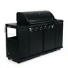 LANDMANN plinski roštilj BBQ 6.1 – 6 plamenika s poklopcem, crni 22169