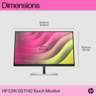 HP monitor E24t G5, 23.8" FHD IPS, 75Hz, 5ms, Touchscreen, Anti-Glare, HDMI, DP, USB Hub, VESA