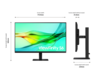 Samsung Monitor ViewFinity S6, 32" QHD IPS, 100Hz, 5ms, USB-C 90W, HDMI, DP, VESA