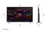 LG TV LED 50UA74003LB, 4K UHD, Smart TV, WebOS 25, α7 AI Processor 4K Gen8, HDR10, Crni