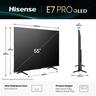 Hisense QLED televizor 55E7Q PRO, 4K Ultra HD, Smart TV, VIDAA U8.5 Smart OS, 144Hz VRR,Dolby Atmos, DTS Virtual X decoding