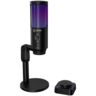 LORGAR SMP40 Gaming mikrofon, RGB Microphone with external mute button and metal stand, Black