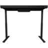 LORGAR LRG-DP80G Gaming stol, Dual-motor sit/stand adjustable-height, wireless charger, RGB lighting, solid tempered glass tabletop, black