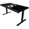 LORGAR LRG-DE90G Gaming stol, Dual-motor sit/stand adjustable-height, wireless charger, RGB lighting, tempered glass tabletop, black.