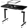 LORGAR LRG-DE90G Gaming stol, Dual-motor sit/stand adjustable-height, wireless charger, RGB lighting, tempered glass tabletop, black.