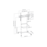 SBOX PODNI MOBILNI STALAK FS-403 (55" - 100", 70kg, 800x600)