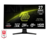 MSI MAG 274CQF gaming monitor, 27", WQHD, Rapid VA, Curved, HDMI, DP, 180Hz, 0.5ms