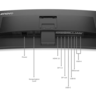 Lenovo ThinkVision P34WD-40 Monitor, 34", WQHD, IPS Black, USB-C 140W, KVM, HDMI, DP, RJ45, 120Hz, 4ms