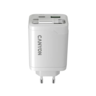 CANYON punjač OnCharge 65RC Build-In Cable USB-C 65W 1xPD 1xQC EU White