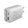 CANYON punjač OnCharge 65RC Build-In Cable USB-C 65W 1xPD 1xQC EU White