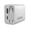 CANYON punjač OnCharge 65RC Build-In Cable USB-C 65W 1xPD 1xQC EU White