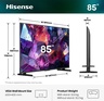 Hisense Hi-QLED televizor 85E7S PRO, 4K Ultra HD, Smart TV, VIDAA U9, Smart OS, 144Hz VRR,Dolby Atmos, DTS Virtual X decoding