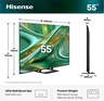 Hisense Hi-QLED televizor 55E8S, 4K Ultra HD, Smart TV, VIDAA U9, Smart OS, 144Hz VRR, Dolby vision IQ, Ugrađeni subwoofer, crni