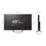 TESLA QLED televizor Q43E655GUS, 4K Ultra HD, Google TV, HDR, HLG, Dolby Vision, tamno siva