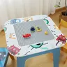 KINDER HOME Dvostrani dječji stol sa 2 stolice šareni TF-6059