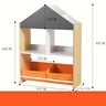 KINDER  HOME dječji ormarić, regal za igračke i knjige sa tablom za pisanje, kuća, drvo TF-6747