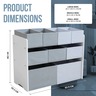 KINDER HOME Organizator za igračke bijelo-sivi JVTR-3090-1