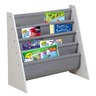 KINDER HOME dječja polica za knjige i igračke bijelo-siva JVTR-3029-VG