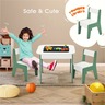 KINDER HOME dječji stol sa stolicama 4 u 1 ,2 vrha,tabla i vrh za slaganje LEGO konstrukotora TF-6808